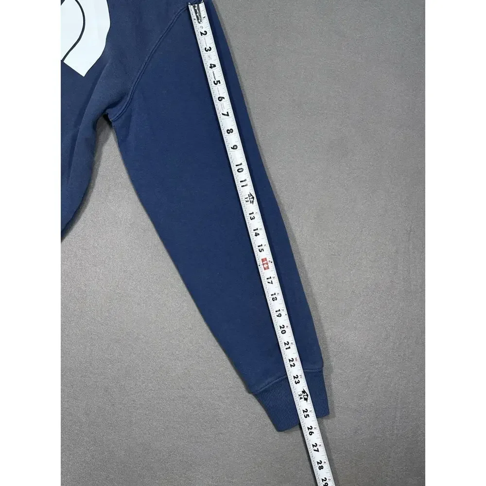 Men’s The North Face Hoodie Size M Blue Large Logo Pullover Sweatshirt